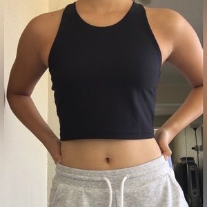 Black racerback athletic top